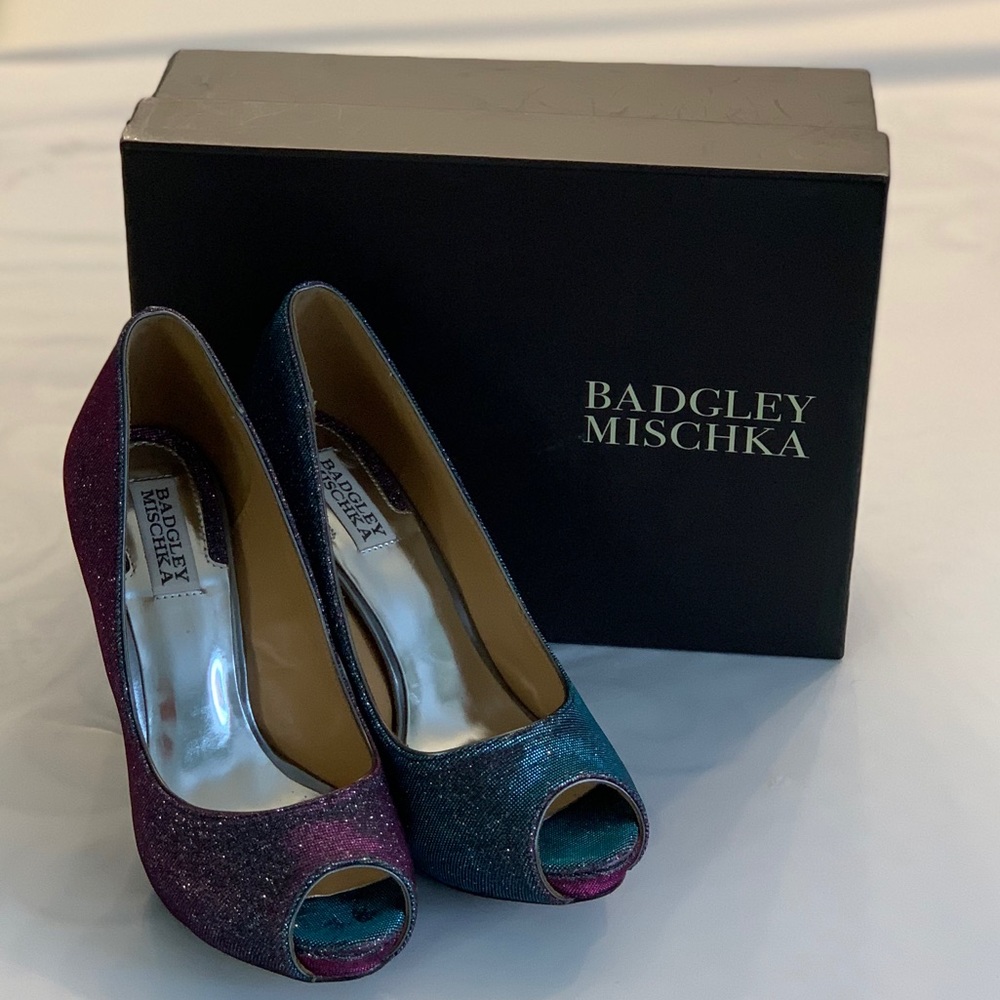 Badgley Mischka multi-colored heels, sz 8